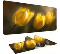 Tappetino Mouse XXL, Mouse Pad 700 x 300 mm, Tappetino Mouse Gaming, Sottomano Scrivania con Cuciture Sui Bordi, Accessorio per Scrivania, Base in Gomma Antiscivolo, Ufficio, Fiori Paesaggio 8 w0w-316