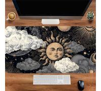 Tappetino Mouse XXL Nube Nera del Sole 900x300x3mm, Tappetino mouse Gaming Antiscivolo Resistente, Grande Mousepad gaming, Migliora Precisione e Velocità, Adatto Ufficio, Casa, Tastiera