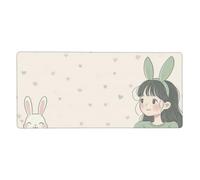 Tappetino Mouse XXL Ragazza & Coniglio, 70 x 40 cm Decorazione G603