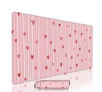 Tappetino Mouse xxl Rosa Mouse Pad Gaming Accessori Scrivania Grande Tappetino Tastiera e Compute 1000x400x3mm Sottomano Scrivania Amore Pad PC Waterproof con Base in Gomma e Bordi Cuciti w-6885