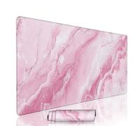 Tappetino Mouse xxl Rosa Mouse Pad Gaming Accessori Scrivania Grande Tappetino Tastiera e Compute 500x250x3mm Sottomano Scrivania Astratto Pad PC Waterproof con Base in Gomma e Bordi Cuciti w-6110