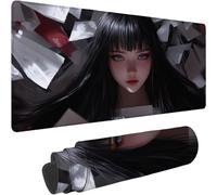 Tappetino Mouse XXL, Tappetino Mouse Gaming 500 x 250 x 3mm, Figura Mousepad con Bordo Cucito e Base in Gomma Resistente All'acqua per Una Maggiore Precisione e Velocità, per Mac e PC Ragazza xn-656