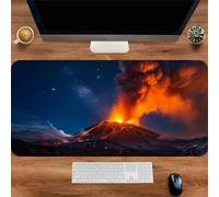 Tappetino Mouse XXL Vulcano della Notte 700x400x3mm, Tappetino mouse Gaming Antiscivolo Resistente, Grande Mousepad gaming, Migliora Precisione e Velocità, Adatto Ufficio, Casa, Tastiera