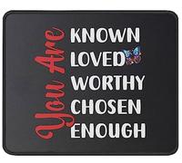 Tappetino Mouse You Are Known Loved Christianty God Quotes Biblical Design Mousepad Multifunzione Tappetino Scrivania Uso Prolungato Mouse Pad per Laptop Ufficio Computer 25X30CM