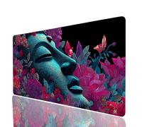 Tappetino Mouse Zen Tappetino Mouse xxl 140x60x0.3cm Mousepad Fiore Cucire i Bordi Migliorare la Precisione e la Velocità Mousepad per Scrivania Gaming Tastiera Wireless Pc Portatile Regalo Model-5045