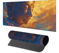 Tappetino Mouse Zen Tappetino Scrivania 1500x800x3mm, GialloTappetini Scrivania con Bordi Cuciti Impermeabile Antiscivolo Base Mouse Pad per Ufficio Migliora la Precisione e la Velocità, Regalo 0-C