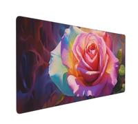 Tappetino MouseFiore Tappetino Mouse xxl 900x400x3mm Impermeabile, Base in Gomma Antiscivolo, Maggiore Precisione e Velocità, Gaming Mousepad Esteso con Bordi Cuciti per Laptop, Gamer (Colore) D-722
