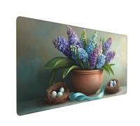 Tappetino MouseUova di Pasqua Tappetino Mouse xxl 900x300x3mm Impermeabile, Base in Gomma Antiscivolo, Maggiore Precisione e Velocità, Gaming Mousepad con Bordi Cuciti, Computer, PC (Lavanda) D-1052