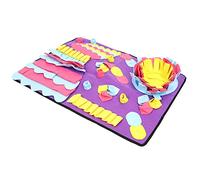 Tappetino Olfattivo per Cani Lavabile - Gioco Puzzle Antiscivolo con Inserti in Pile Staccabili, Ideale per Allenare l'Olfatto e Scaricare Energia in Casa