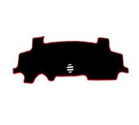Tappetino parasole Tappetino Per Cruscotto Auto Per Peugeot 107 2005-2014, Tappeto Per Console Centrale, Copri Cruscotto Tappetino(Black(Red Edge) LHD)