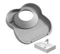Tappetino paraspruzzi in silicone per lavello da cucina, tappetino paraspruzzi | vassoio porta sapone a forma di orso, tappetino per asciugare, antigoccia, accessori da bagno, previene l'accumulo di