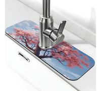 Tappetino paraspruzzi per lavello da cucina, tappetino per rubinetto, anime Sakura giapponese, super assorbente, ad asciugatura rapida, per cucina, bagno, 38,1 x 14 cm