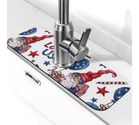 Tappetino paraspruzzi per lavello da cucina, tappetino per rubinetto, bandiera degli Stati Uniti, tappetino super assorbente ad asciugatura rapida per cucina, bagno, 38,1 x 14 cm