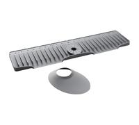 Tappetino paraspruzzi per lavello, tappetino in silicone da 70 cm, tappetino autodrenante per lavelli e bagni, paraspruzzi in silicone ad angolo di 15°, per controsoffitto dietro il rubinetto