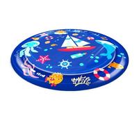 Tappetino per acqua per gatti, tappetino per acqua da gioco, per animali domestici, tappetino per irrigatore rinforzato per animali da compagnia e uso interno esterno, giardino, piscina, area