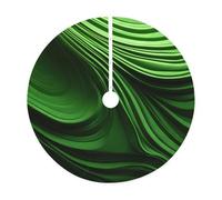 Tappetino per albero di Natale con stampa a trama curva verde, forniture per feste di Natale per la decorazione della casa