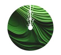 Tappetino per albero di Natale con stampa a trama curva verde, forniture per feste di Natale per la decorazione della casa