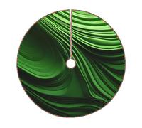 Tappetino per albero di Natale con stampa a trama curva verde, forniture per feste di Natale per la decorazione della casa