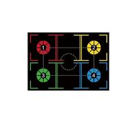 Tappetino per Allenamento ai Passi di Calcio, Aiuto per l’Allenamento al Dribbling, Tappeto Antiscivolo per la Pratica del Controllo della Palla per Ragazzi, Allenatori, Bamb F 40×60cm crystal velvet