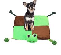 Tappetino Per Annusare Il Cane Con Pallina Da Trattare - Tappetino Interatt | Include Pallina Anti-perdite Integrata E Corde Da Rimorchiatore, Morbido Poliestere E Sicuri Per Gli Animali Domestici,
