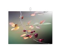Tappetino per asciugare bacche e rami di rosa canina, bianco, antiscivolo, grande, 18 x 24 pollici