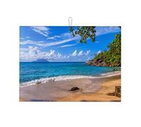 Tappetino per asciugare Beach View per il bancone della cucina Tappetino per asciugare la fotografia in spiaggia Antiscivolo Piccolo 16 X 18 pollici
