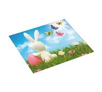 Tappetino Per Asciugare Easter Bunny Coloured Eggs Butterfly Tappetino Di Drenaggio Pieghevole Facile Da Pulire Tappetini Per Posate, Per Lavello, Vetro, Soggiorno, 41x46cm