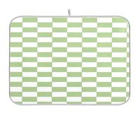 Tappetino per asciugare i piatti a quadri americani verde e bianco tappetino per asciugare i piatti per la cucina bancone scolapiatti stuoie per asciugare i piatti tappetino da cucina grande 18 x 24