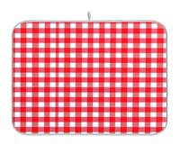 Tappetino per asciugare i piatti a scacchi da cucina scolapiatti tappetini per cucina bancone asciugatrice tappetino per asciugare i piatti xl 18 x 24