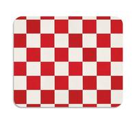 Tappetino per asciugare i piatti, a scacchiera, antiscivolo, assorbente, in terra di diatomee, 59,9 x 50 cm, colore: rosso e bianco