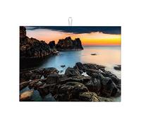 Tappetino per asciugare i piatti colorato con montagne e paesaggi, in microfibra, per la cucina, grande, 18 x 24 pollici