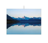 Tappetino per asciugare i piatti colorato con montagne e paesaggi, piccolo tappetino per asciugare i piatti da banco, piccolo, 16 x 18 pollici