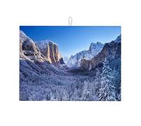 Tappetino per asciugare i piatti colorato, tappetino per asciugare i piatti in silicone, tappetino per asciugare i piatti con montagne e paesaggi, per la casa, formato GIF, grande 18 x 24 pollici