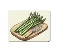 Tappetino per asciugare i piatti con asparagi per bancone della cucina, tappetino in gomma assorbente botanica vintage, tappetino per asciugare i piatti in pelle PU per la protezione del bar 45,7 x 61