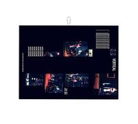 Tappetino per asciugare i piatti con illustrazione retrò e personalità, poster con lettere ispiratrici, facile da usare, grande 18 x 24 pollici