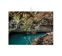 Tappetino per asciugare i piatti con motivo Grotte, bellissimo scenario, tappetino per asciugare i piatti Jumbo, tappetino per asciugare i piatti, piccolo, decorativo, 16 x 18 pollici