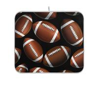 Tappetino per asciugare i piatti con palloni da football americano, super assorbente, stampa animale, tappetino termico per piano di lavoro per cucina, 40,6 x 45,7 cm
