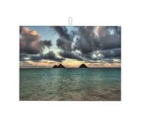Tappetino per asciugare i piatti con vista sul mare e sul cielo, tappetino per asciugare i piatti da cucina, tappetino per bar in microfibra ultra assorbente, grande 18 x 24 pollici