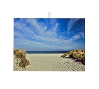 Tappetino per asciugare i piatti con vista sulla spiaggia, tappetino per asciugare i piatti con fotografia sulla spiaggia, piccolo tappetino per asciugare i piatti, piccolo, 16 x 18 pollici