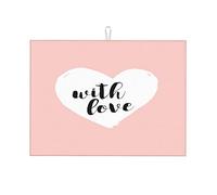 Tappetino per asciugare i piatti da cucina, motivo: coppia di innamorati, motivo: cuore, per la casa, formato GIF, grande, 18 x 24 pollici