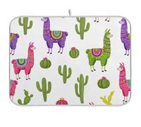 Tappetino per asciugare i piatti del bancone della cucina, reversibile, assorbente, grande, per bancone della cucina, 45,7 x 61 cm, motivo: lama, cactus