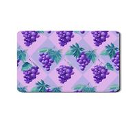 Tappetino per asciugare i piatti dell'uva per bancone della cucina, tappetino in gomma assorbente motivo uva viola, tappetino di asciugatura in pelle PU primavera per protezione bar 30,5 x 50,8 cm