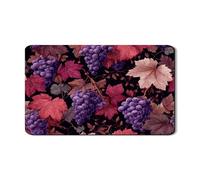 Tappetino per asciugare i piatti dell'uva per cucina, tappetino in gomma assorbente vintage viola uva floreale, tappetino in gomma assorbente autunnale in pelle PU per protezione da bancone, 30,5 x