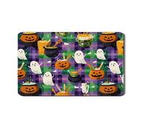 Tappetino per asciugare i piatti di Halloween per bancone della cucina, simpatici fantasmi e zucche, tappetino in gomma assorbente, tappetino di asciugatura a quadri festivo per bar, 30,5 x 50,8 cm