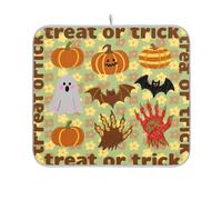Tappetino per asciugare i piatti di Halloween, stile vintage, marrone, tappetino per asciugare i piatti da cucina, tappetino assorbente per asciugare i piatti, 16 x 18 cm