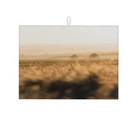 Tappetino per asciugare i piatti in erba con paesaggio di campo al tramonto, tappetino per asciugare i piatti da cucina extra large, 18 x 24 pollici