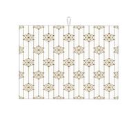 Tappetino per asciugare i piatti Kumiko, motivo geometrico senza soluzione di continuità basato sull'ornamento giapponese, piccolo 16 x 18 pollici