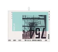 Tappetino per asciugare i piatti retrò con personalità, poster illustrativo, lettere ispiratrici, design, piccolo tappetino per asciugare i piatti per la cucina, piccolo, 16 x 18 pollici