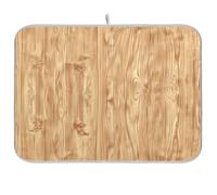 Tappetino per asciugare i piatti riutilizzabile con venature del legno marrone chiaro 18x24 rettangolare grande stuoie per asciugare piatti decorativi per la casa essenziali