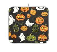 Tappetino per asciugare i piatti senza soluzione di continuità con zucca di Halloween e modello scolapiatti scolapiatti da cucina piano di lavoro tappetino resistente al calore tappetino 16 x 18